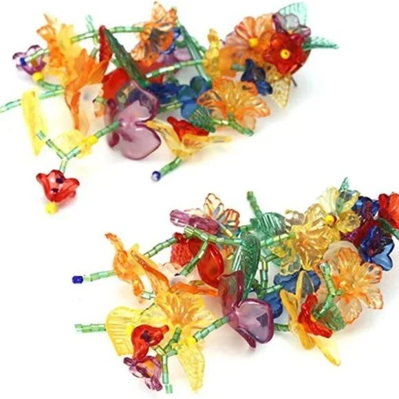 NEW! Anthro hand made flowers earrings - Picture 5 of 6